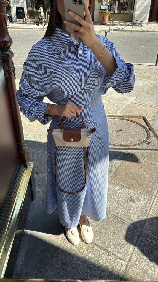 Poplin Striped Dress