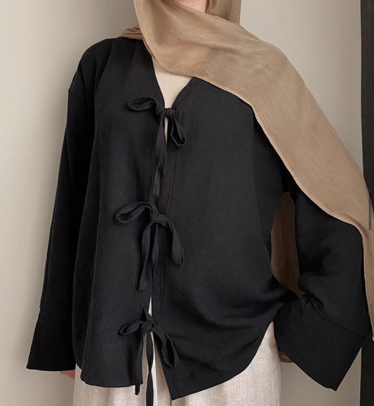 Triple Bow Linen shirt