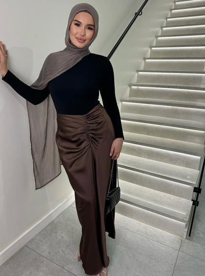 Vee Satin Skirt