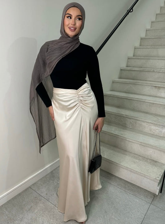 Vee Satin Skirt