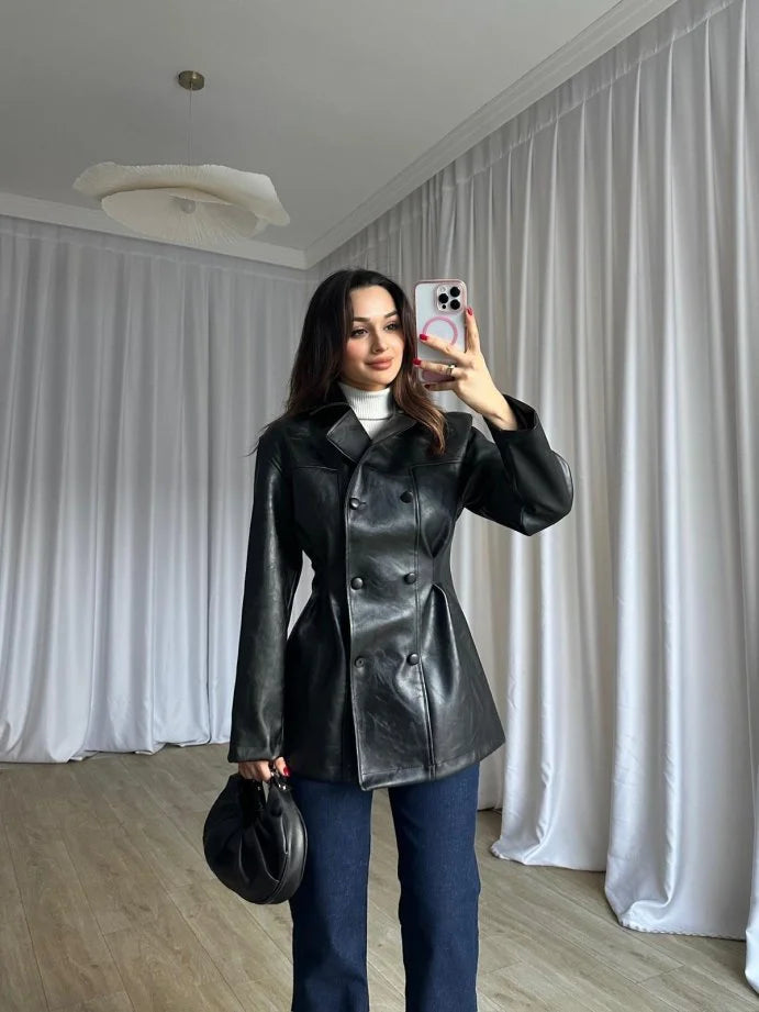 Mini Leather Coat