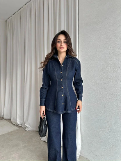Structured Denim Set